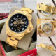 Fossil-Inspired Regal Automatic Gold Skeleton Watch – Premium Edition - Image 3