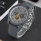 Luxury Chronograph Quartz Watch for Men – Grey Dial & Silicone Strap