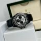 Luxury Chronograph Quartz Watch for Men – White Dial Black Bezel Silicone Strap - Image 6