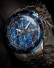 Premium Black–Blue Chronograph Men's Watch with Steel Strap - Image 5