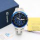 Premium Black–Blue Chronograph Men's Watch with Steel Strap