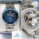 Premium Black–Blue Chronograph Men's Watch with Steel Strap - Image 9