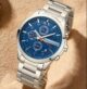 Premium Blue Dial Chronograph Men's Watch with Stainless Steel Strap - Image 3