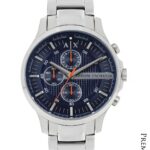 Premium Blue Dial Chronograph Men's Watch with Stainless Steel Strap