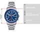 Blue Tachymeter Chronograph Men's Watch with Stainless Steel Strap - Image 6