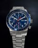 Blue Tachymeter Chronograph Men's Watch with Stainless Steel Strap - Image 8