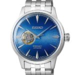 Seiko Presage Automatic Open-Heart Blue Dial Men’s Watch with Stainless Steel Strap