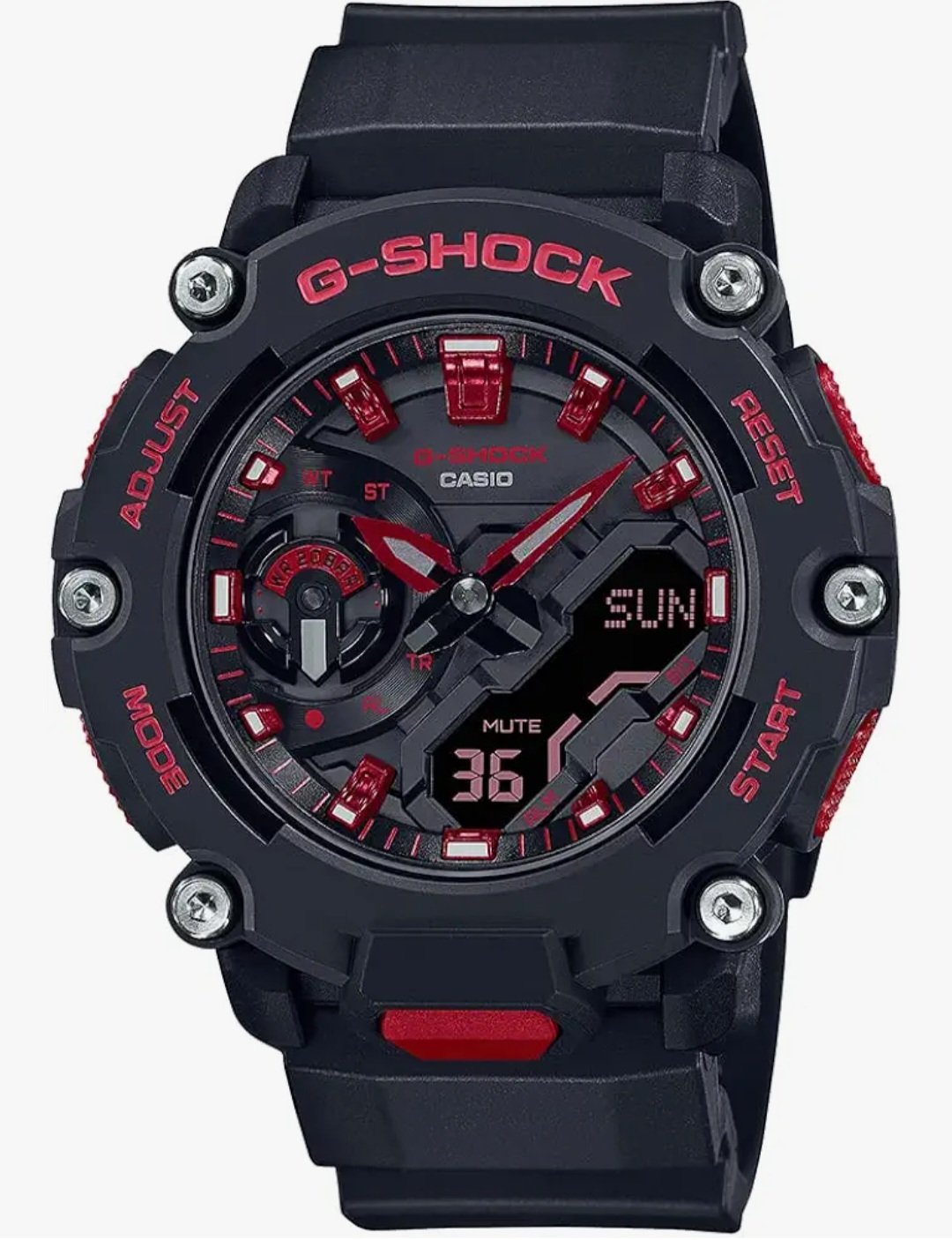 2025/11/38496.jpg Casio G-Shock GA-2200 Ignite Red Men’s Watch – Shock Resistant | Analog-Digital - Image 1
