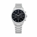 Tommy Hilfiger Hudson Stainless Steel Chronograph Watch – Black Dial for Men