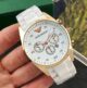 Rose Gold Chronograph Watch with White Strap (Premium Edition) - Image 5