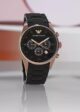 Emporio Armani Sportivo AR5905 Men’s Chronograph Watch – Rose Gold Case & Black Strap - Image 5