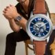 Fossil Heritage Automatic Men’s Skeleton Watch – Blue Dial & Brown Leather Strap - Image 3