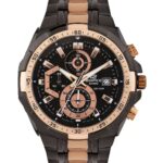Casio Edifice EF‑539D‑1A2VDF Men’s Chronograph Watch – Black Dial & Rose Gold Finish