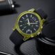 Armani Exchange AX Men’s Chronograph Watch – Gold Case, Black Strap, Green Accents - Image 4